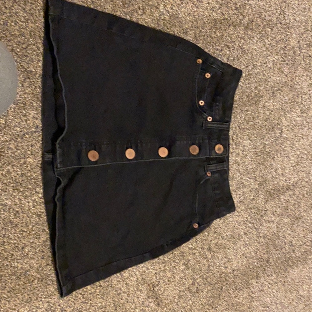Black jean skirt